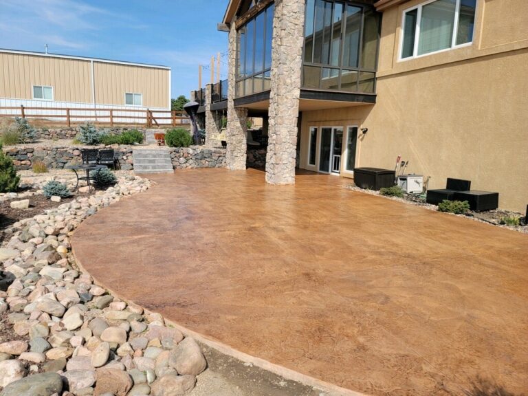 stained concrete patio colors